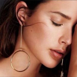 2019 Trend! Mega Hoop Huge Gold Earrings Geometric